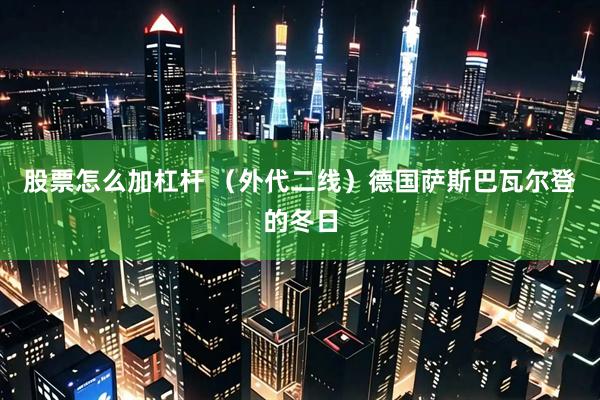 股票怎么加杠杆 （外代二线）德国萨斯巴瓦尔登的冬日